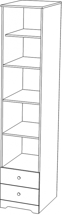 Стеллаж с 2-мя ящиками 