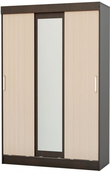 Шкаф-купе, венге / дуб беленый