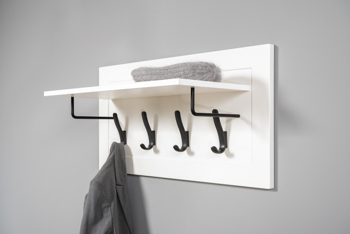 Остин Прихожая 50, цвет белый шагрень/дуб крафт золотой, ШхГхВ 200х54,3х210 см., универсальная сборка