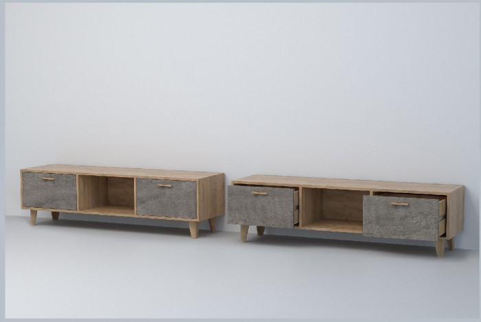 Эго Тумба Т-3 НГ (Камень Темный/Дуб Крафт Золотой)