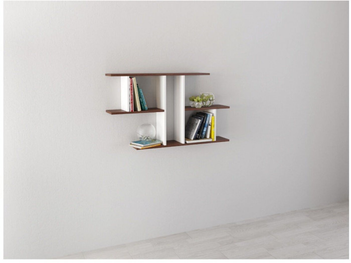 Полка навесная ПН-4 орех донской/белый