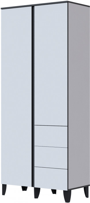 Амара Шкаф белый/серый графит