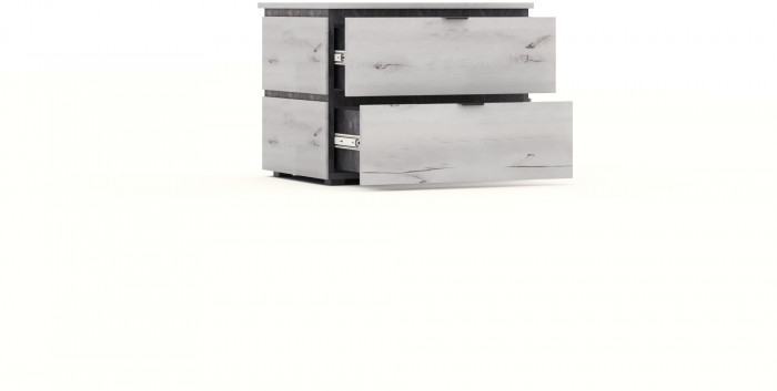 Тумба прикроватная "Ривьера" - Канадский дуб арктик/Бетон спаркс