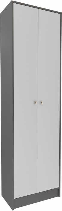 Шкаф 2-х створчатый ЯПШ-1 Ямайка, Графит серый/Камень серый