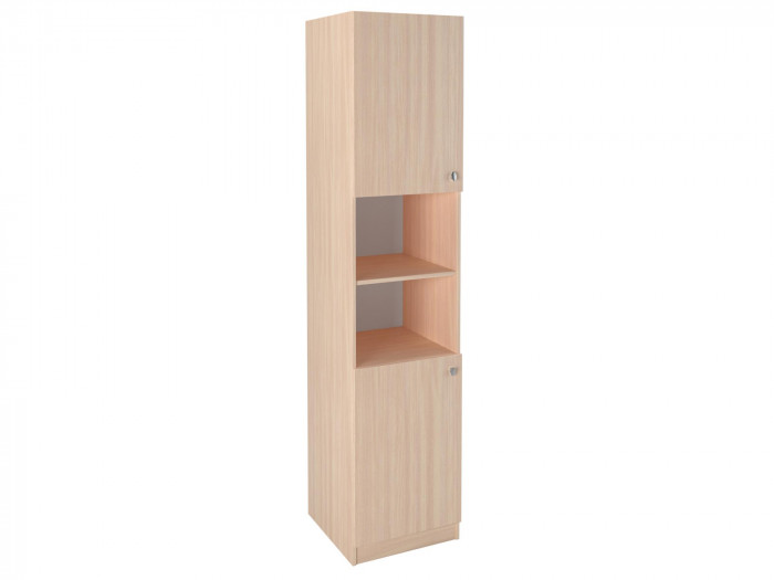 Шкаф-пенал закрытый 2/3 Дуб молочный/Дуб молочный