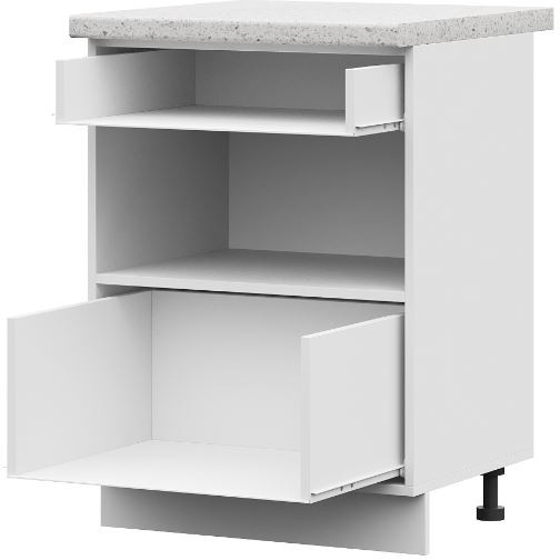 ШНН2Я 600 корпус шкаф нижн. с ящ. и с нишей (0,6х0,82х0,474) б/ст белый