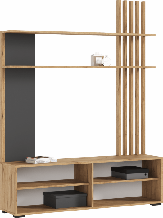 Гостиная (Белый глянец, Дуб Крафт Золотой)