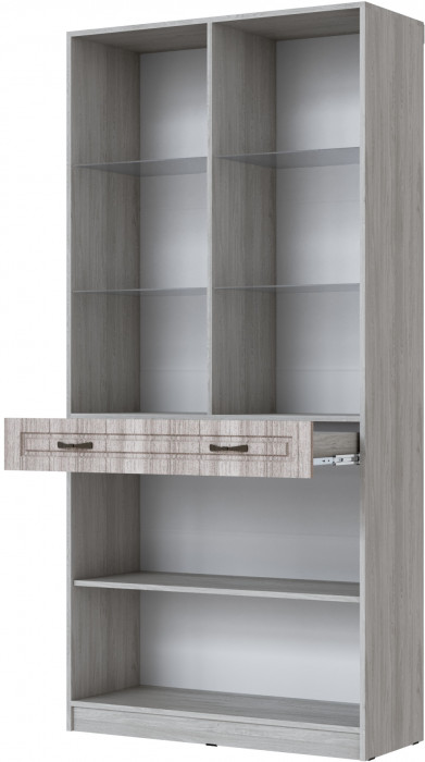 Шкаф-витрина Апполия, Ясень анкор светлый/Сандал белый