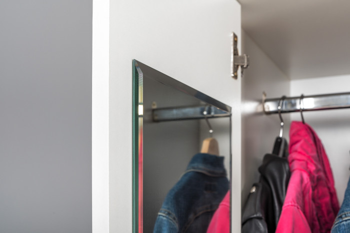 Торонто 13.333 Шкаф для одежды + 13.333 Шкаф для одежды, цвет белый шагрень/стальной серый, ШхГхВ 160х53х195,7 см., универсальная сборка