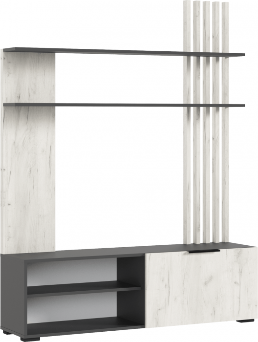 Гостиная (Крафт белый, Графит)