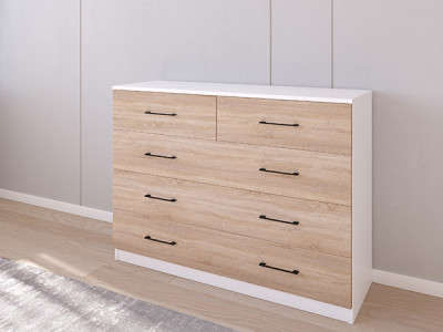 Комод 04/16 120х40х90 Белый/Сонома