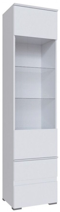 Плейона Пенал-витрина белый