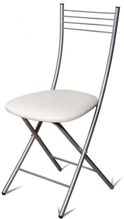 Стул Хлоя Складной Серебро/ Борнео милк