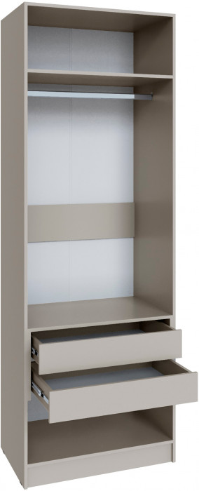 Шкаф Мадрид (0,8) с 2 ящ. внутри с зеркалом, Кашемир