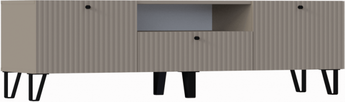 Оливия Тумба ТВ (малая) (Шарли мокко, Глиняный серый)