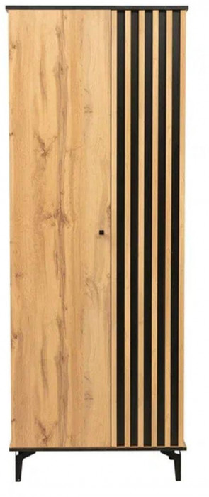 Шкаф для одежды Либерти 51.01 (опора h150) Дуб вотан/Черный