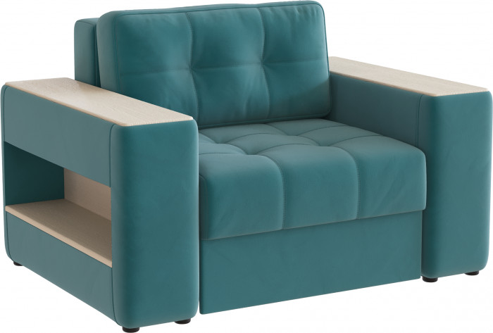 Кресло-кровать "Доро", Бирюза/МДФ клен кремовый