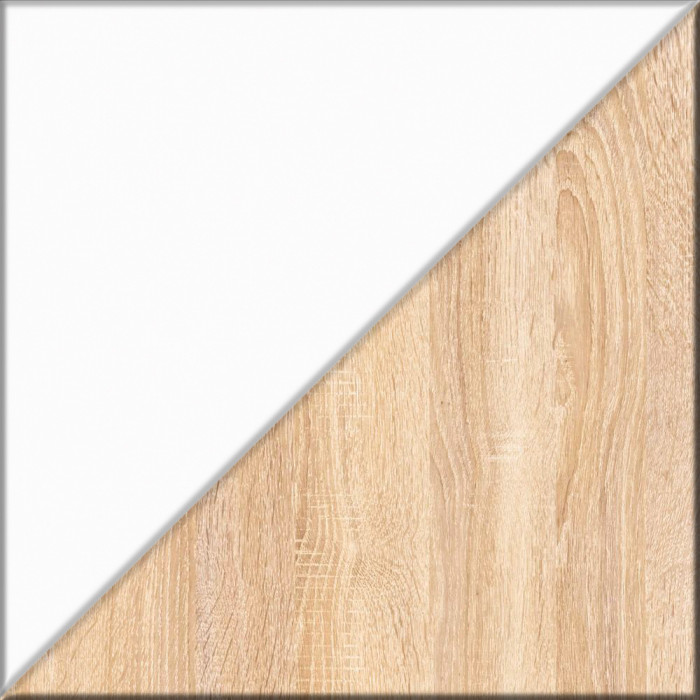 Прихожая П-6-500 Пенал, цвет дуб сонома/фасады МДФ белое дерево фрезеровка прованс, ШхГхВ 30х50х210 см., универсальная сборка