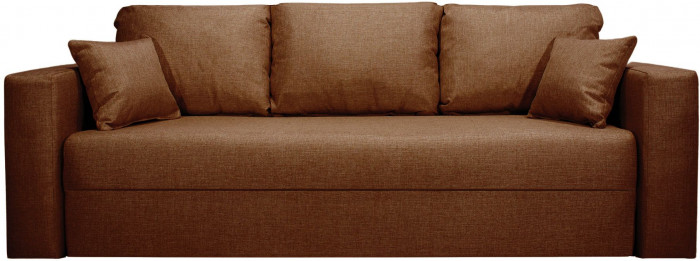 Диван-еврокнижка Ливерпуль, 160х195, пружинный блок, рогожка, коричневый