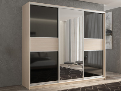 Шкаф-купе Кааппи 9 Дуб молочный 180х60х230 см