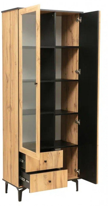 Шкаф комбинированный Либерти 51.02 (опора h150) Дуб вотан/Черный