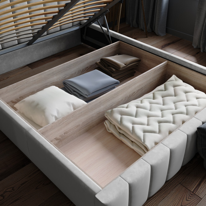 Нега Кровать интерьерная 120 светло-серый, ПМ