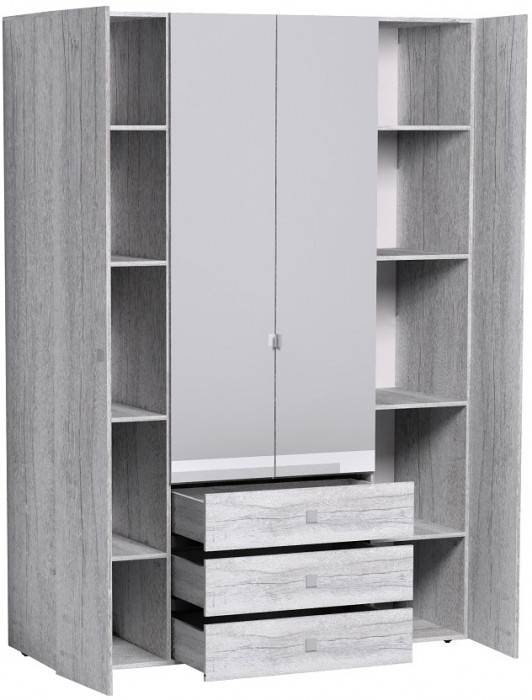 Шкаф для одежды и белья Neo 555, дуб шавиниган