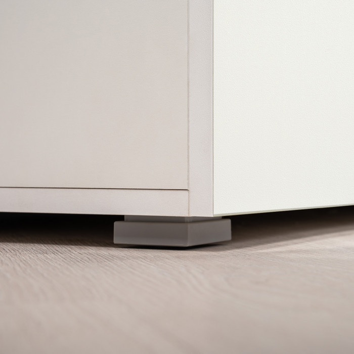 Октава Прихожая 20, цвет белый шагрень/дуб крафт золотой/фасады МДФ белый шагрень, ШхГхВ 129,3х35,4х197,6 см., универсальная сборка