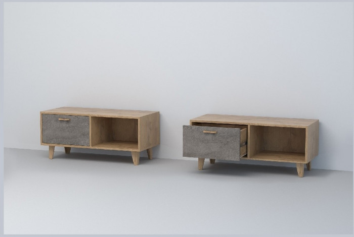 Эго Тумба Т-4 НГ (Камень Темный/Дуб Крафт Золотой)