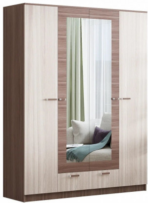 Адель Шкаф 1,6 + полки, Ясень шимо темный/светлый