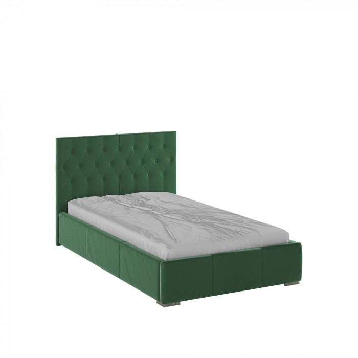 Октавия Кровать интерьерная 120 изумруд ромб, ортопед