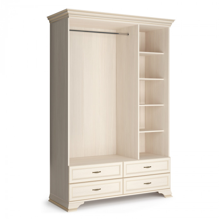 Шкаф распашной трехдверный с зеркалом Сиена