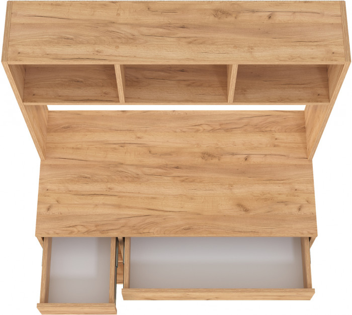 Стол компьютерный Комфорт 12.77F, цвет дуб крафт золотой, ШхГхВ 100х49,8х147 см., универсальная сборка