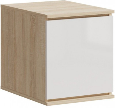 Челси Антресоль к пеналу (450), Сонома/Белый глянец холодный