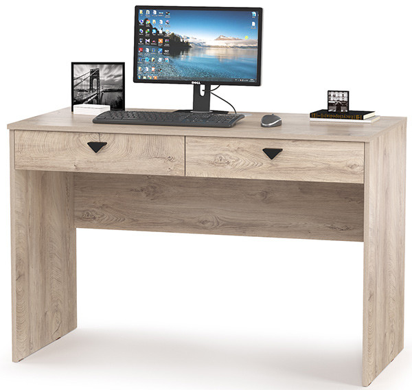 КР100 Бостон 12.69 Стол компьютерный, цвет дуб эндгрейн элегантный, ШхГхВ 115,2х57,2х76 см.