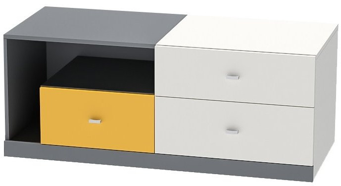 Модульная детская Клео набор 6 (Графит/Миндаль/Океан)