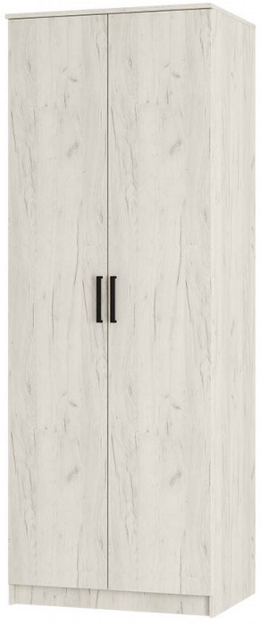 "Фиеста" шкаф 2-х створчатый (802х2216х610) дуб крафт белый