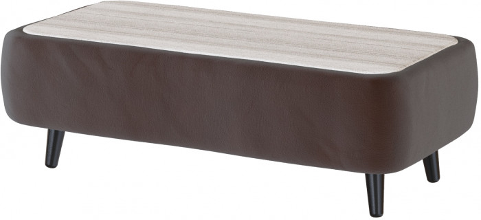 Стол журнальный Пай коричневый/мдф сандал белый