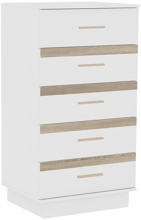 Комод высокий 3 Анона, белый