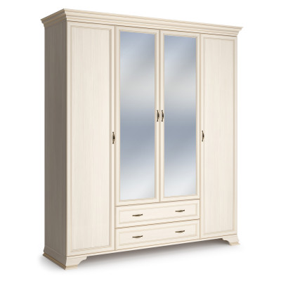 Шкаф распашной четырехдверный с зеркалами Сиена