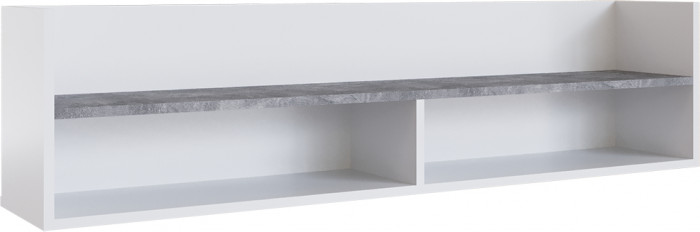 Малави Полка навесная МПН-3 ателье светлое/белый глянец