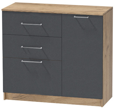 Комод №2 "Иннэс-7", Крафт золотой/Графит