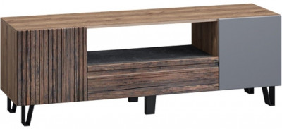 Нота-28 Тумба ТВ (Дуб скандинавский Бежевый / Графит/дуб эндгрейн)