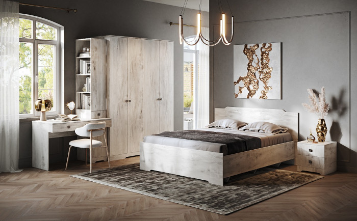 Кровать двуспальная 160х200 с щитовым основанием 