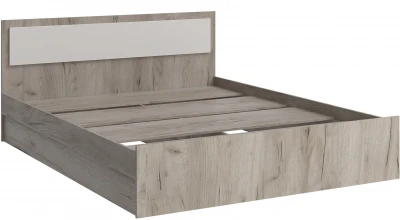 Кровать 1,4м с настилом ЛДСП Фиеста NEW, Дуб крафт серый/Кашемир
