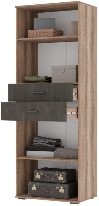 НЕЛЬСОН ШК 05 (СОЛО-5) Шкаф (0.800х2,200х0,500) дуб каньон/железный камень