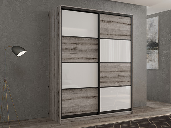 Шкаф-купе Кааппи 14 Эвок Окаменелый 130х45х230 см