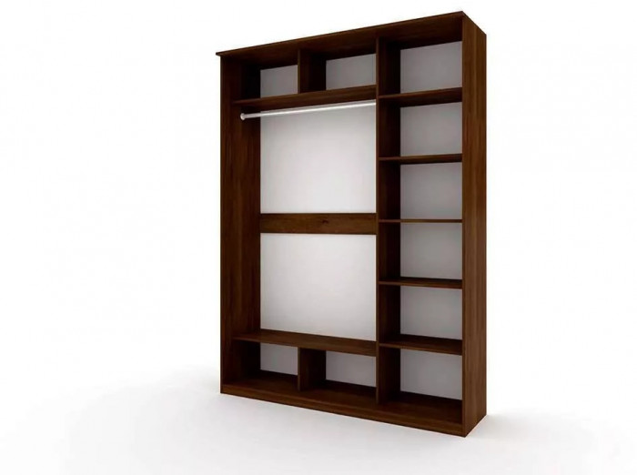 Шкаф купе Модерн 1776х600 3-х дверный 2-х секционный глухой венге/ясень