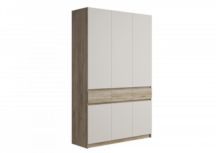 Шкаф Бостон ЛДСП ШК-002, крафт серый/кашемир