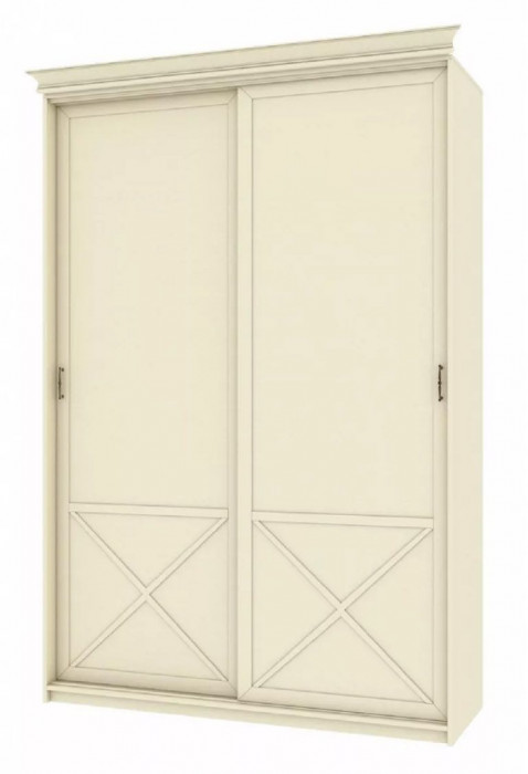 Бэль Шкаф-купе с нишей для гладильной доски + Карнизы 1543/60 Слоновая кость